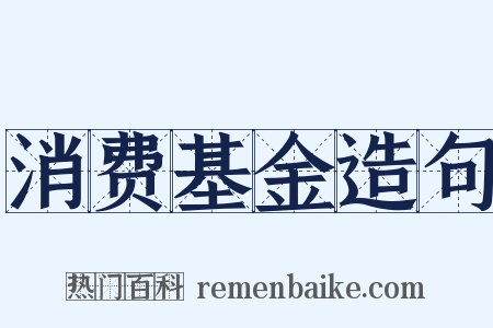 消费基金造句是什么意思的图片